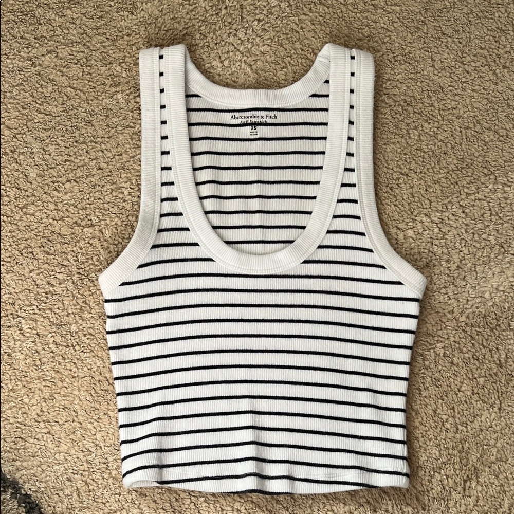 Abercrombie Striped Cropped Tank XS